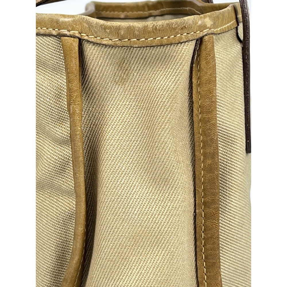 Vintage Ghurka Marley Hodgson No 70 Chukka Stadium Tote Bag Khaki Canvas Leather - Picture 7 of 12